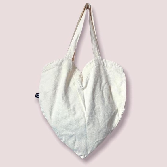 Lazy Oaf Go Away Heart Shaped Tote Bag - Picture 4 of 4